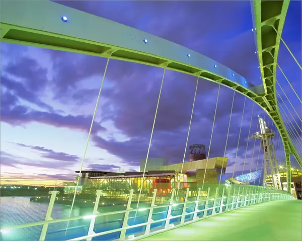 Bridge and Lowry Centre, Manchester, England