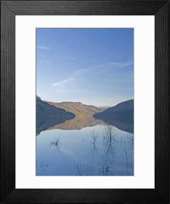 Framed Print : Looking north over Lake Thirlmere, a dam at the north end enlarged the lake which supplies water to Manchester, Lake District National Park, Cumbria, England, United Framed Print : Looking north over Lake Thirlmere, a dam at the north end enlarged the lake which supplies water to Manchester, Lake District National Park, Cumbria, England, United