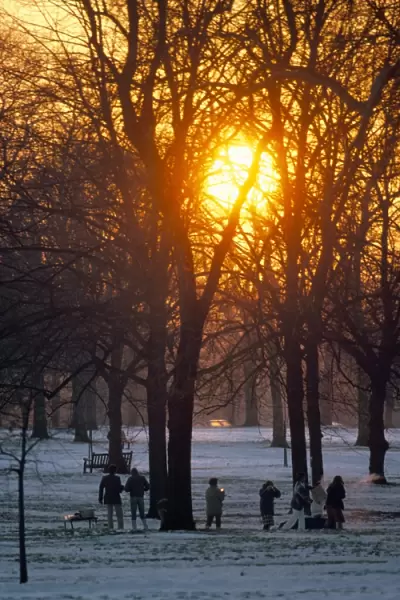 Hyde Park in winter, London, England, United Kingdom, Europe