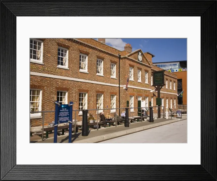 Framed Print : Old Customs House (Vernon building) built in 1790 now a public house, Gunwharf Quays Framed Print : Old Customs House (Vernon building) built in 1790 now a public house, Gunwharf Quays