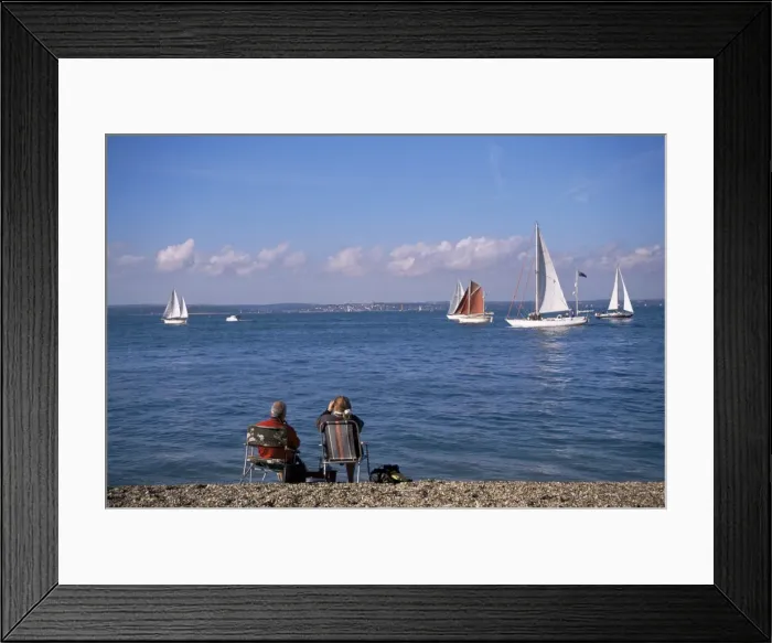Framed Print : Looking out to sea over the Solent, Portsmouth, Hampshire, England, United Kingdom Framed Print : Looking out to sea over the Solent, Portsmouth, Hampshire, England, United Kingdom