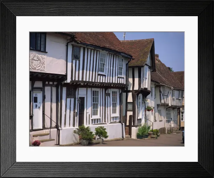 Framed Print : Traditional housing facades, Lavenham, Suffolk, England, United Kingdom, Europe Framed Print : Traditional housing facades, Lavenham, Suffolk, England, United Kingdom, Europe