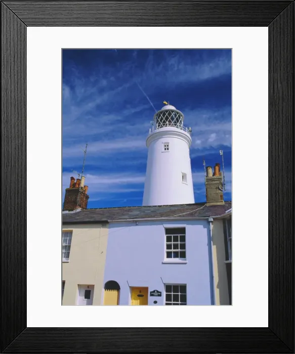 Framed Print : The Lighthouse and houses, Southwold, Suffolk, England, UK Framed Print : The Lighthouse and houses, Southwold, Suffolk, England, UK