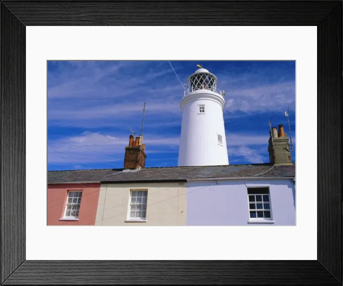 Framed Print : The Lighthouse and houses, Southwold, Suffolk, England, UK Framed Print : The Lighthouse and houses, Southwold, Suffolk, England, UK