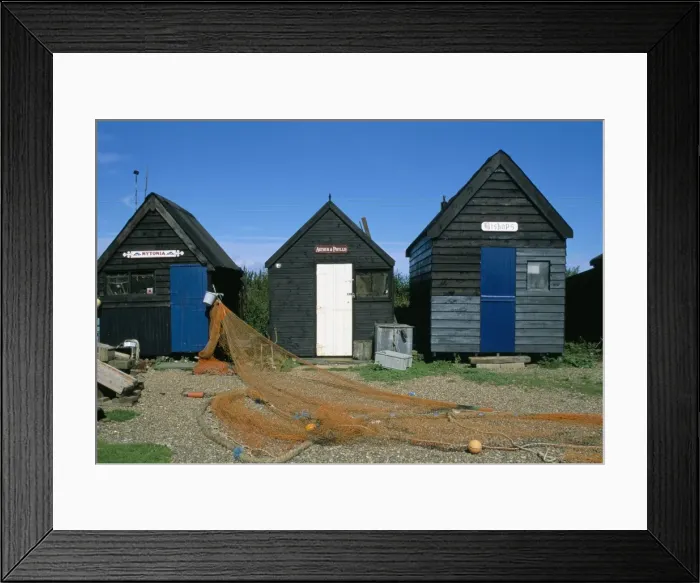 Framed Print : Fishermens huts, Southwold, Suffolk, England, U. K, Europe Framed Print : Fishermens huts, Southwold, Suffolk, England, U. K, Europe