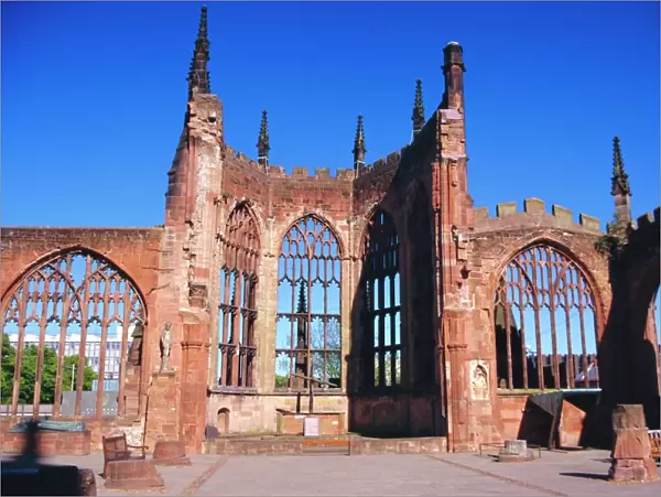 Old Cathedral (Bombed in 2nd World War), Coventry, Warwickshire, UK