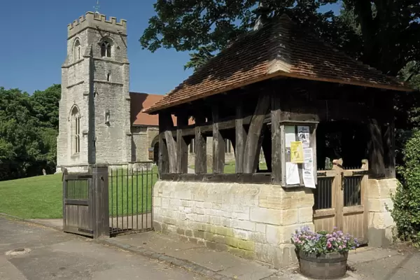 Lych gate, church of St. Nicholas, Henley in Arden, Warwickshire, Midlands