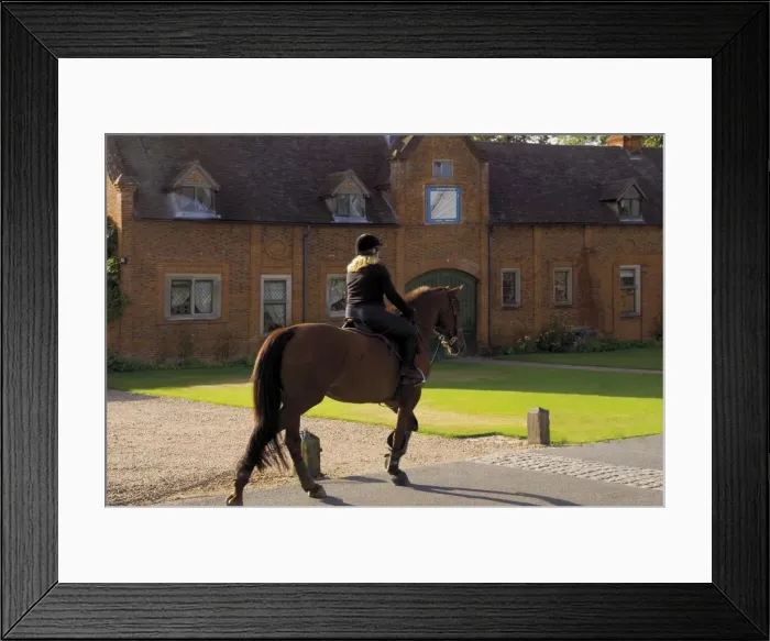 Framed Print : Horse rider, The Packwood House estate, Warwickshire, England, United Kingdom, Europe Framed Print : Horse rider, The Packwood House estate, Warwickshire, England, United Kingdom, Europe