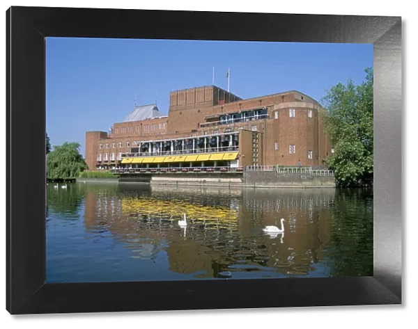 Royal Shakespeare Theatre and River Avon, Stratford upon Avon, Warwickshire