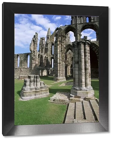 Ruins of Whitby Abbey, founded by St. Hilda in 657AD, Whitby, Yorkshire