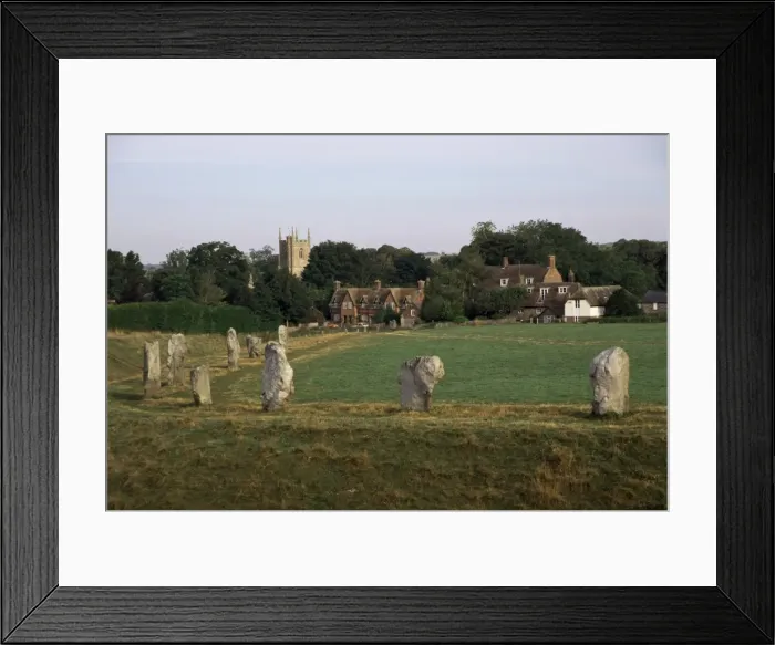 Framed Print : Stone circle at Avebury, UNESCO World Heritage Site, Wiltshire, England Framed Print : Stone circle at Avebury, UNESCO World Heritage Site, Wiltshire, England