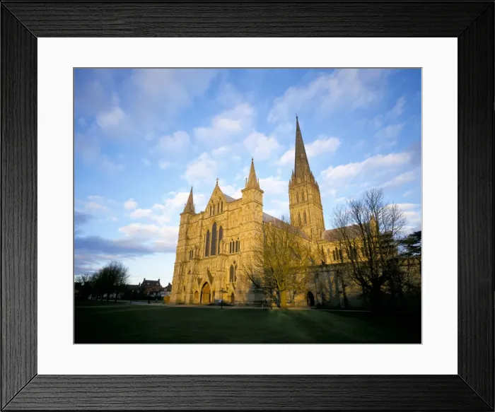 Framed Print : West front at dusk, Salisbury Cathedral, Wiltshire, England, United Kingdom, Europe Framed Print : West front at dusk, Salisbury Cathedral, Wiltshire, England, United Kingdom, Europe