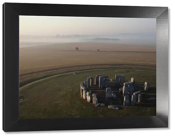 Aerial view of Stonehenge, UNESCO World Heritage Site, Wiltshire, England