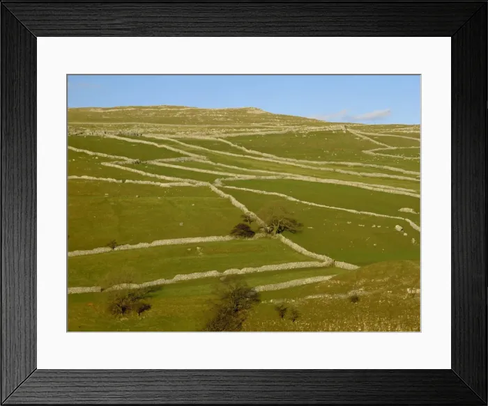 Framed Print : Dry stone walls above Malham, Yorkshire Dales National Park, Yorkshire Framed Print : Dry stone walls above Malham, Yorkshire Dales National Park, Yorkshire