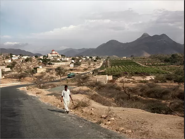 The landscape near the town of Agordat in western Eritrea, Africa