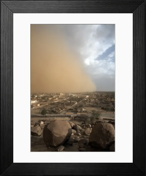 Framed Print : A sandstorm approaches the town of Teseney, near the Sudanese border, Eritrea, Africa Framed Print : A sandstorm approaches the town of Teseney, near the Sudanese border, Eritrea, Africa