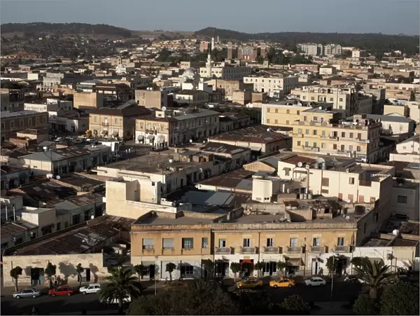 Overlooking the capital city of Asmara, Eritrea, Africa