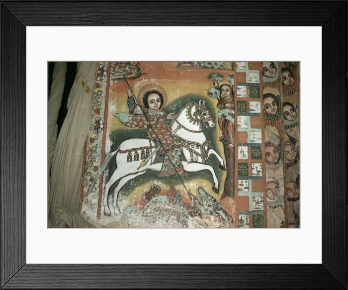 Framed Print : St. George and Dragon, Uran Kidane Meherate church, Zege Peninsula, Lake Tana Framed Print : St. George and Dragon, Uran Kidane Meherate church, Zege Peninsula, Lake Tana
