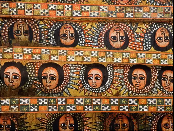The famous painting on the ceiling of the winged heads of 80 Ethiopian cherubs