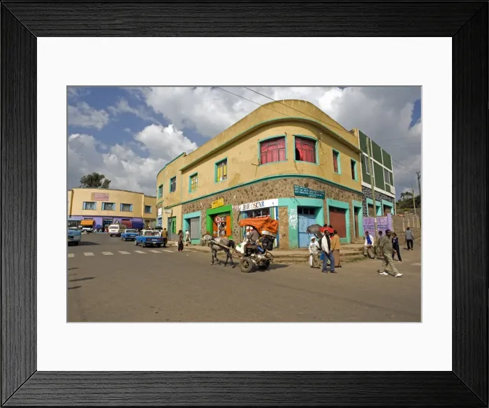 Framed Print : Typical street scene in Gonder, Gonder, Gonder region, Ethiopia, Africa Framed Print : Typical street scene in Gonder, Gonder, Gonder region, Ethiopia, Africa