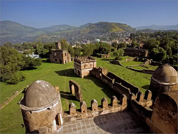 View over Gonder and the Royal Enclosure from the top of Fasiladas Palace