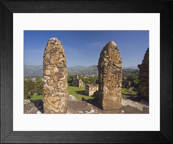 Framed Print : View over Gonder and the Royal Enclosure from the top of Fasiladas Palace Framed Print : View over Gonder and the Royal Enclosure from the top of Fasiladas Palace