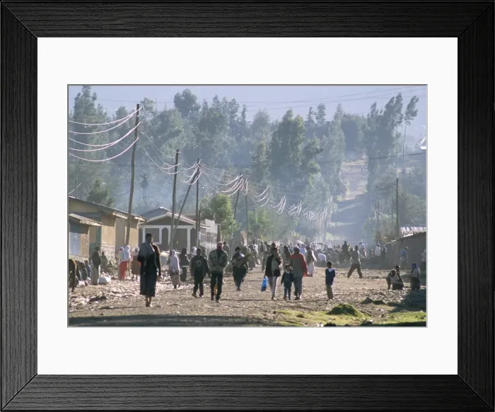 Framed Print : Back road in Goba, Southern Highlands, Ethiopia, Africa Framed Print : Back road in Goba, Southern Highlands, Ethiopia, Africa