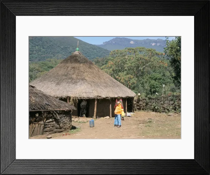 Framed Print : Traditional village house in Bale Mountains, Southern Highlands, Ethiopia, Africa Framed Print : Traditional village house in Bale Mountains, Southern Highlands, Ethiopia, Africa