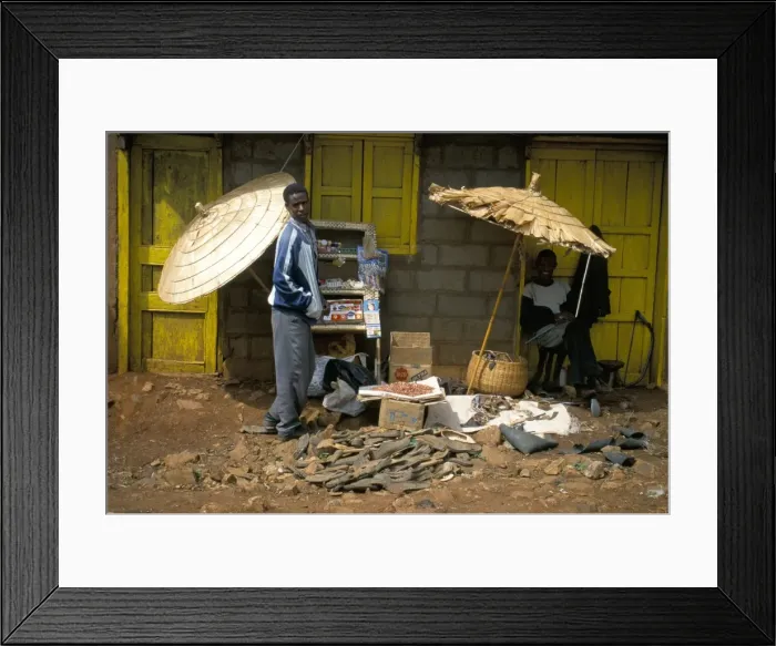 Framed Print : Street scene in village in southern Ethiopia, Ethiopia, Africa Framed Print : Street scene in village in southern Ethiopia, Ethiopia, Africa