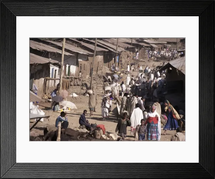 Framed Print : Street market in a village near the airport, Gondar, Ethiopia, Africa Framed Print : Street market in a village near the airport, Gondar, Ethiopia, Africa
