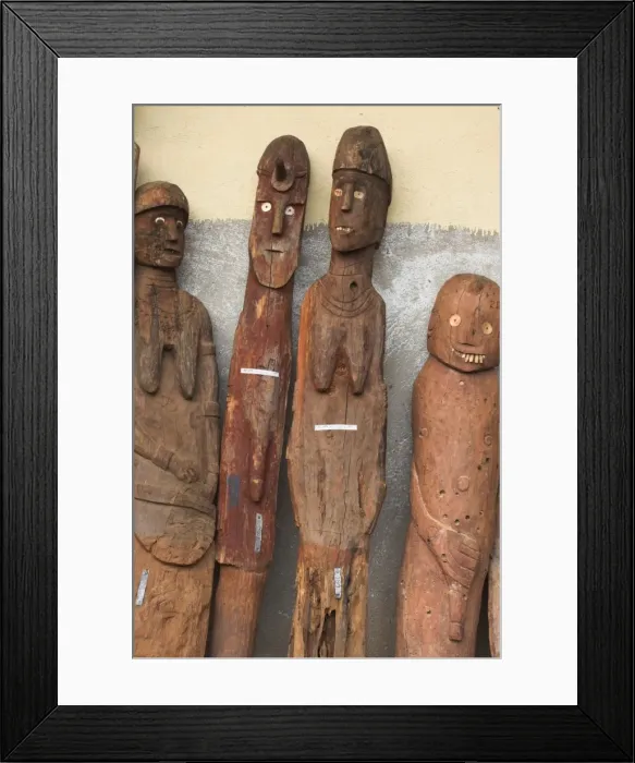 Framed Print : Waga (Wakka), carved wooden effigies of chiefs and warriors, now becoming rare as many have been stolen by art collectors, Konso, Southern Ethiopia Framed Print : Waga (Wakka), carved wooden effigies of chiefs and warriors, now becoming rare as many have been stolen by art collectors, Konso, Southern Ethiopia