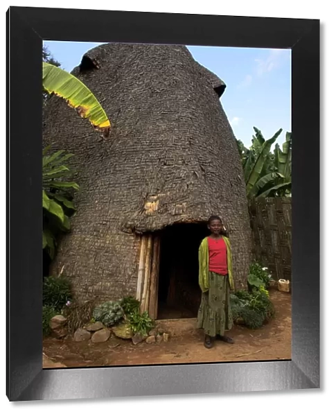 Traditional beehive house of the Dorze people made entirely from organic materials