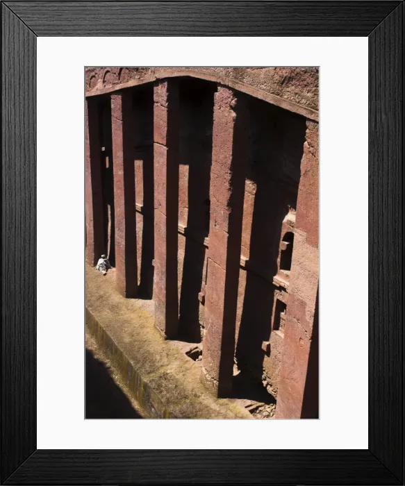 Framed Print : Old man wearing traditional gabi (white shawl) sitting in the sun reading holy bible Framed Print : Old man wearing traditional gabi (white shawl) sitting in the sun reading holy bible