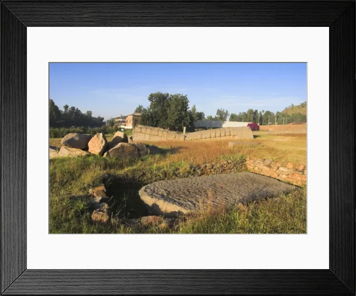 Framed Print : The Great Stelae, 22m, believed to be the largest single stone block humans have tried to erect Framed Print : The Great Stelae, 22m, believed to be the largest single stone block humans have tried to erect