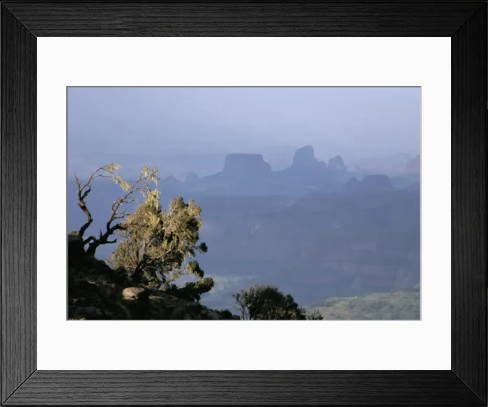 Framed Print : Mountain scenery near Sankaber, Simien Mountains National Park, UNESCO World Heritage Site