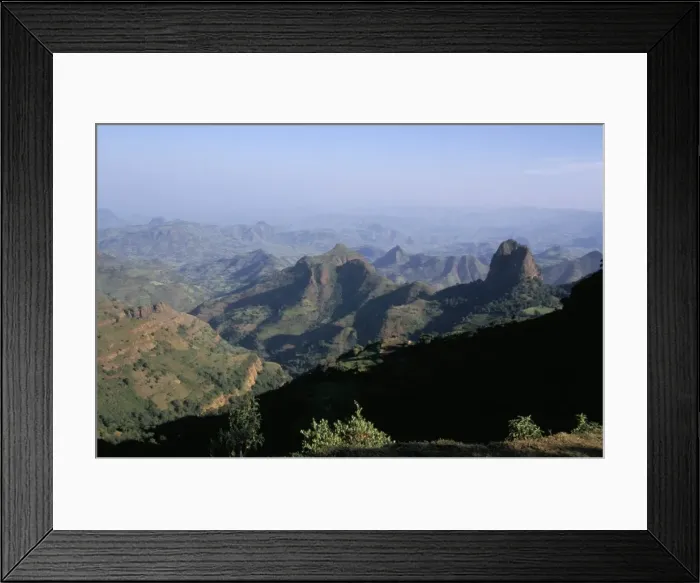 Framed Print : Foothills of the mountain range, Simien mountains, Ethiopia, Africa Framed Print : Foothills of the mountain range, Simien mountains, Ethiopia, Africa