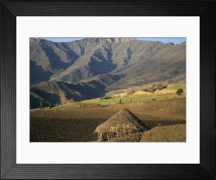 Framed Print : Debirichwa village in early morning, Simien Mountains National Park, UNESCO World Heritage Site Framed Print : Debirichwa village in early morning, Simien Mountains National Park, UNESCO World Heritage Site