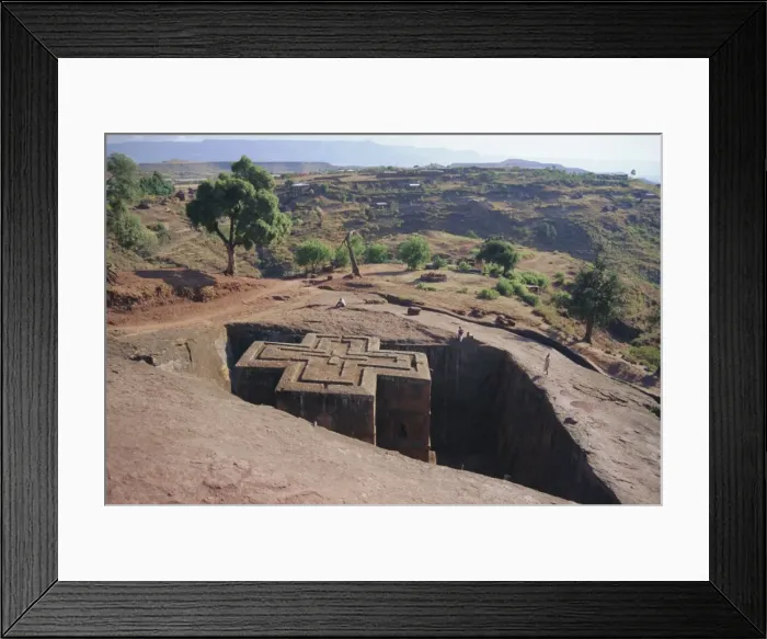 Framed Print : Bet Giorgis, rock cut church, Lalibela, Ethiopia, Africa Framed Print : Bet Giorgis, rock cut church, Lalibela, Ethiopia, Africa