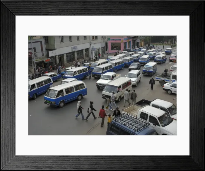 Framed Print : Public transport, Addis Ababa, Ethiopia, Africa Framed Print : Public transport, Addis Ababa, Ethiopia, Africa