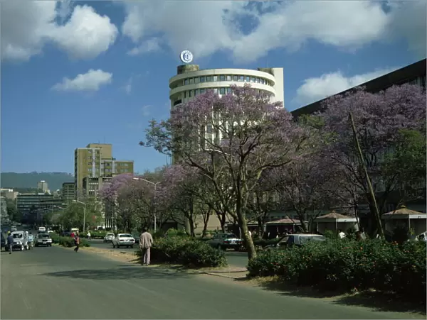 Street scene in Addis Ababa, Ethiopia, Africa
