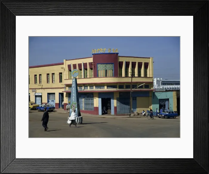 Framed Print : Exterior of a building in the town, Italian architecture, Gondar, Ethiopia, Africa Framed Print : Exterior of a building in the town, Italian architecture, Gondar, Ethiopia, Africa