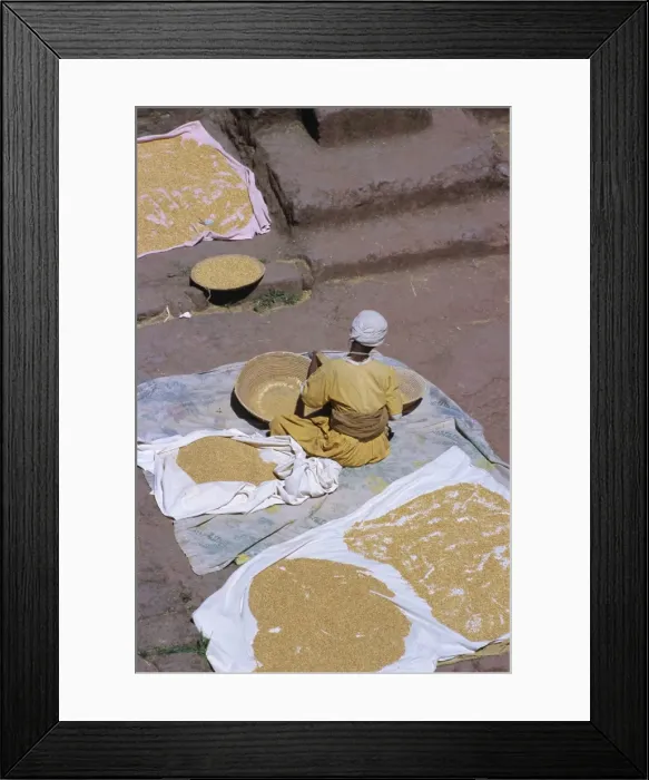 Framed Print : Man with grain, Bieta Denaghel, Vierge Martyres, Lalibela, Wollo region, Ethiopia, Africa Framed Print : Man with grain, Bieta Denaghel, Vierge Martyres, Lalibela, Wollo region, Ethiopia, Africa
