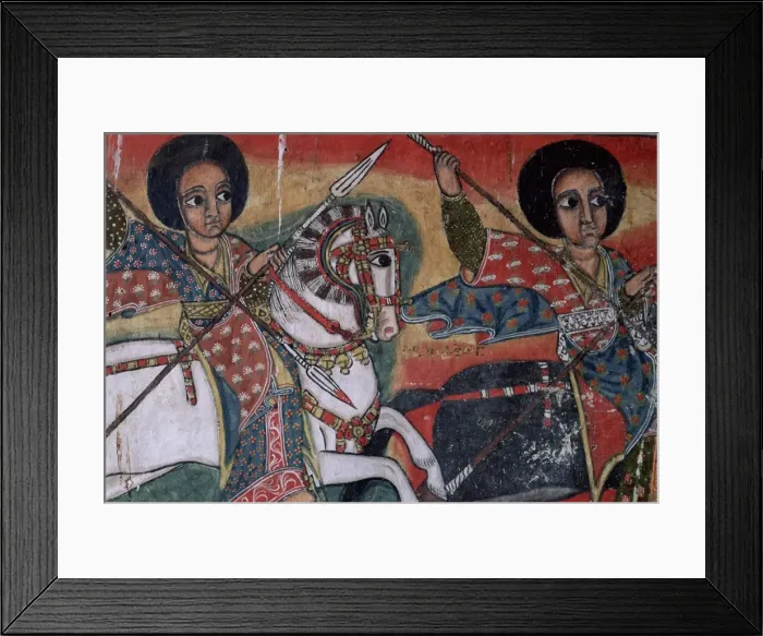 Framed Print : Wall paintings in the interior of the Christian church of Ura Kedane Meheriet Framed Print : Wall paintings in the interior of the Christian church of Ura Kedane Meheriet