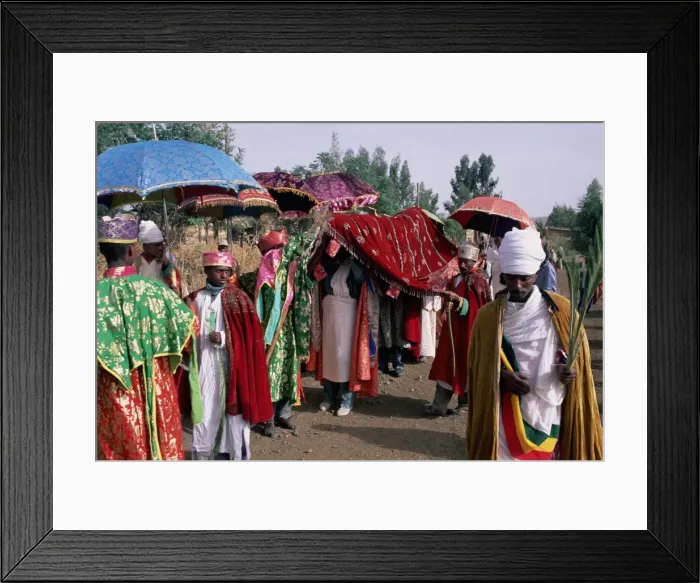 Framed Print : Men in procession during the Christian festival of Rameaux, Axoum (Axum) (Aksum) Framed Print : Men in procession during the Christian festival of Rameaux, Axoum (Axum) (Aksum)