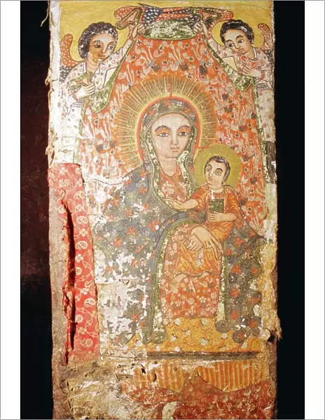 Fresco of Madonna and Child, St. Marys Church (Bieta Maryam), Wollo region
