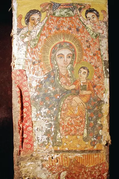 Fresco of Madonna and Child, St. Marys Church (Bieta Maryam), Wollo region