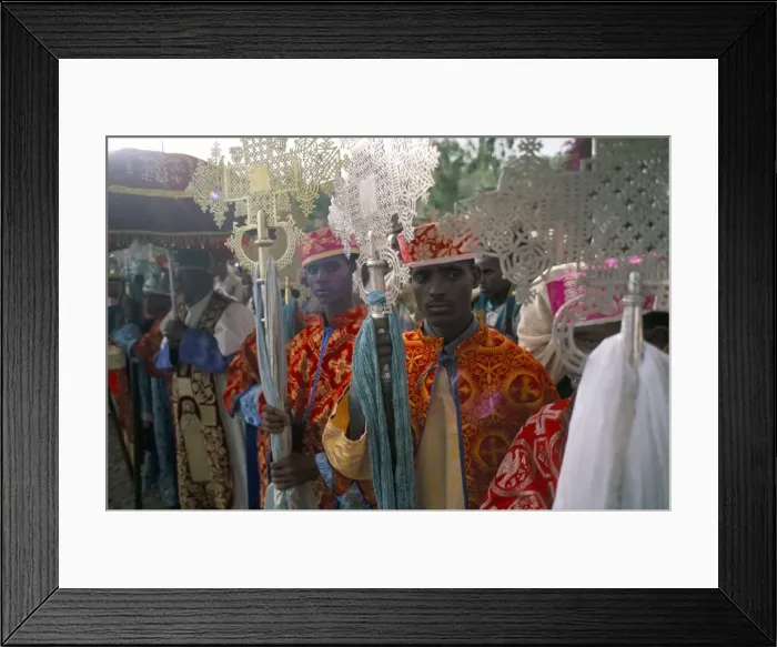 Framed Print : Palm Sunday procession, Axoum (Axum) (Aksum), Tigre region, Ethiopia, Africa