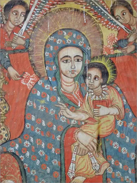 Mural of Jesus and Mary, Church of Ura Kedane Meheriet, Peninsula of Zege on Lake Tana