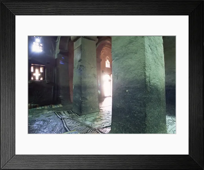 Framed Print : Interior of Christian church of Bieta Medani Alem (Bieta Medhane Alem), Lalibela, UNESCO World Heritage Site, Wollo region, Ethiopia Framed Print : Interior of Christian church of Bieta Medani Alem (Bieta Medhane Alem), Lalibela, UNESCO World Heritage Site, Wollo region, Ethiopia