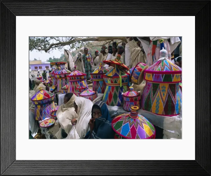Framed Print : Basket-work market, Axoum (Axum) (Aksum), Tigre region, Ethiopia, Africa Framed Print : Basket-work market, Axoum (Axum) (Aksum), Tigre region, Ethiopia, Africa
